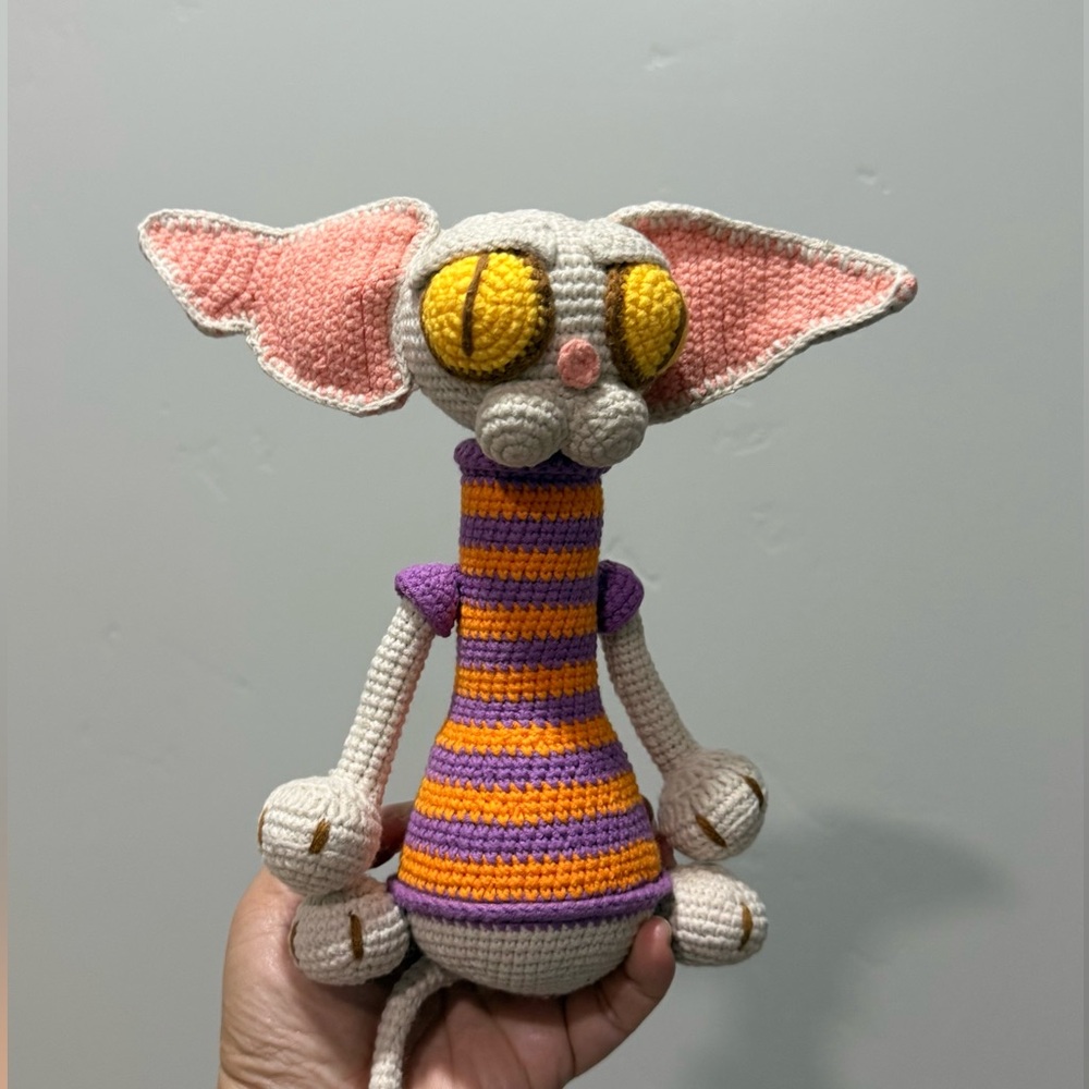 🧶Handmade Crochet Sphynx Plushie, Knitting Cat, Gift for Cat Lovers